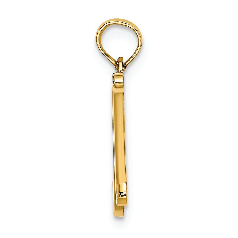 FJC Finejewelers 14k Yellow Gold N Script Initial Charm