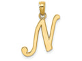 FJC Finejewelers 14k Yellow Gold N Script Initial Charm