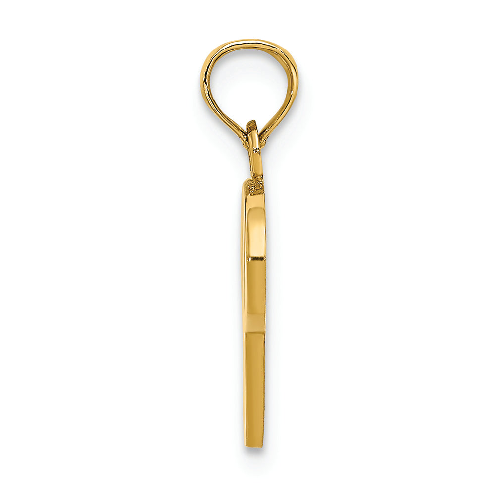 FJC Finejewelers 14k Yellow Gold P Script Initial Charm