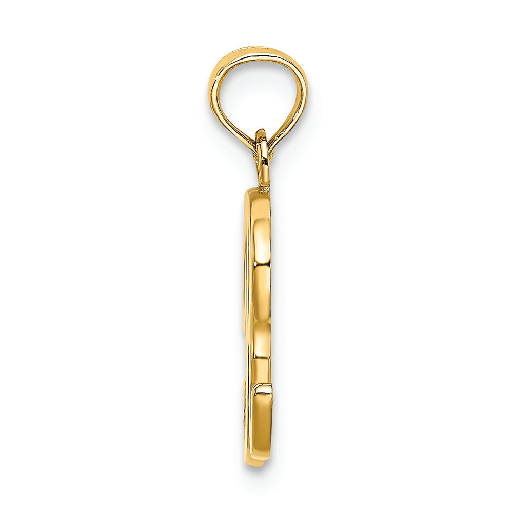 FJC Finejewelers 14k Yellow Gold R Script Initial Charm