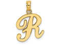 FJC Finejewelers 14k Yellow Gold R Script Initial Charm