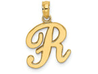 FJC Finejewelers 14k Yellow Gold R Script Initial Charm