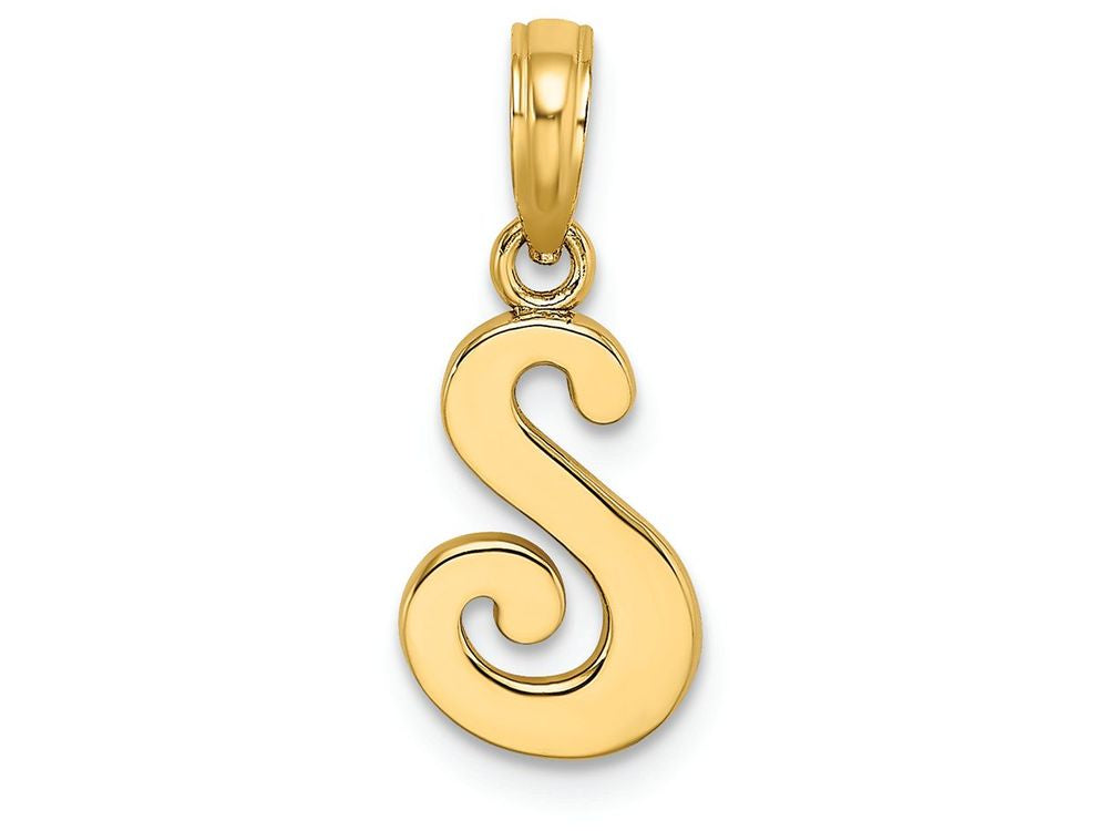 FJC Finejewelers 14k Yellow Gold S Script Initial Charm