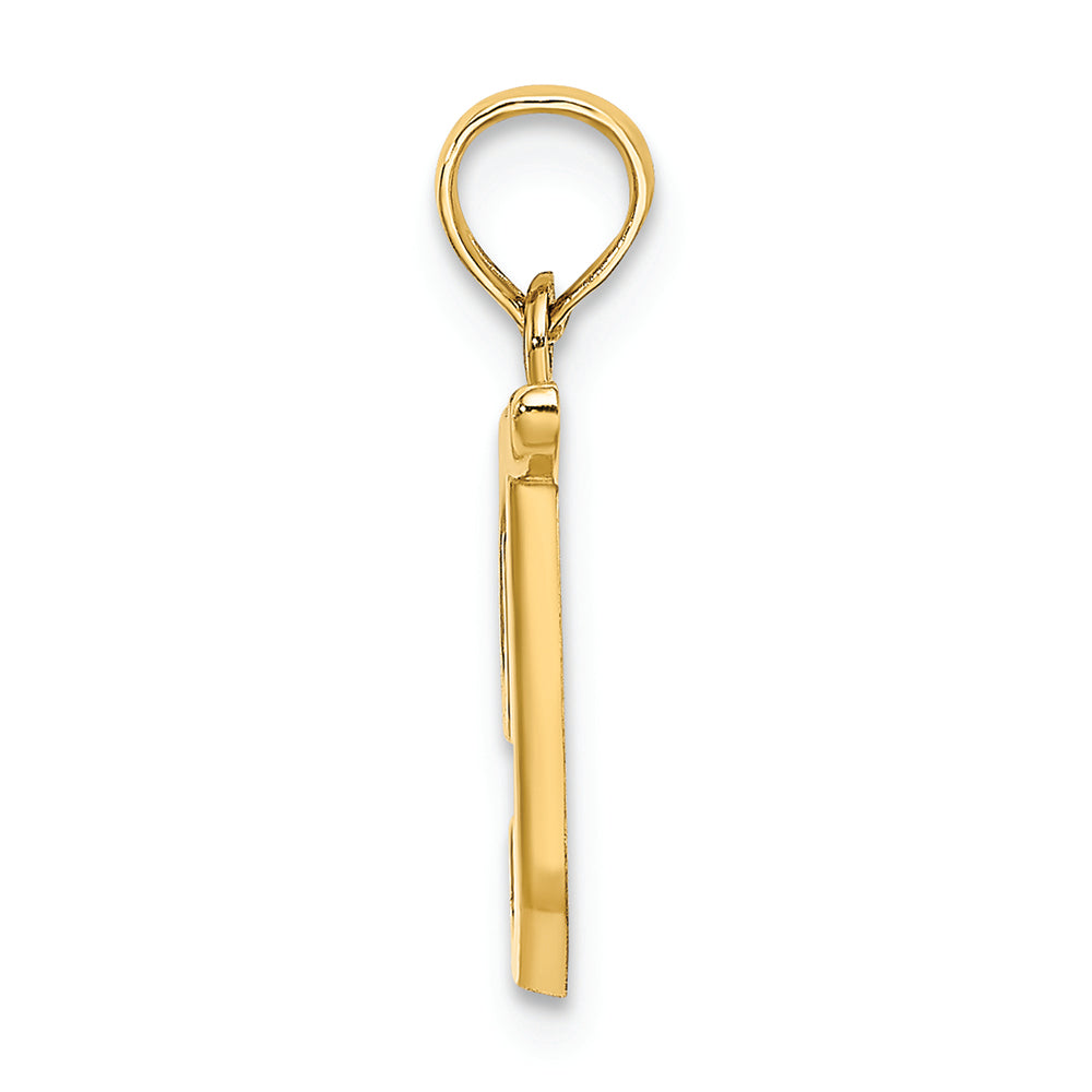 FJC Finejewelers 14k Yellow Gold T Script Initial Charm