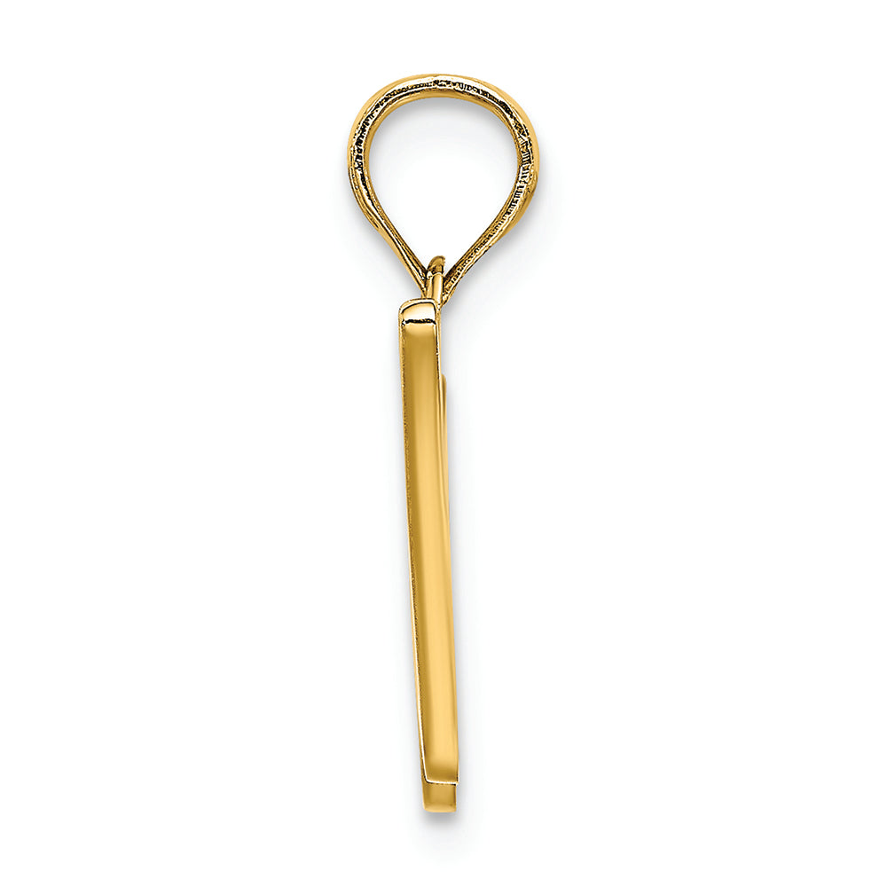 FJC Finejewelers 14k Yellow Gold W Script Initial Charm
