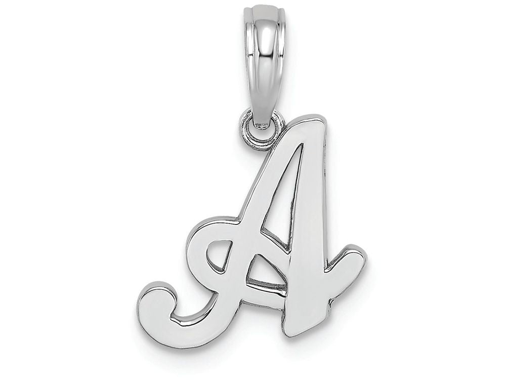 FJC Finejewelers 14k White Gold A Script Initial Charm