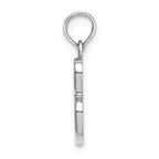 FJC Finejewelers 14k White Gold B Script Initial Charm