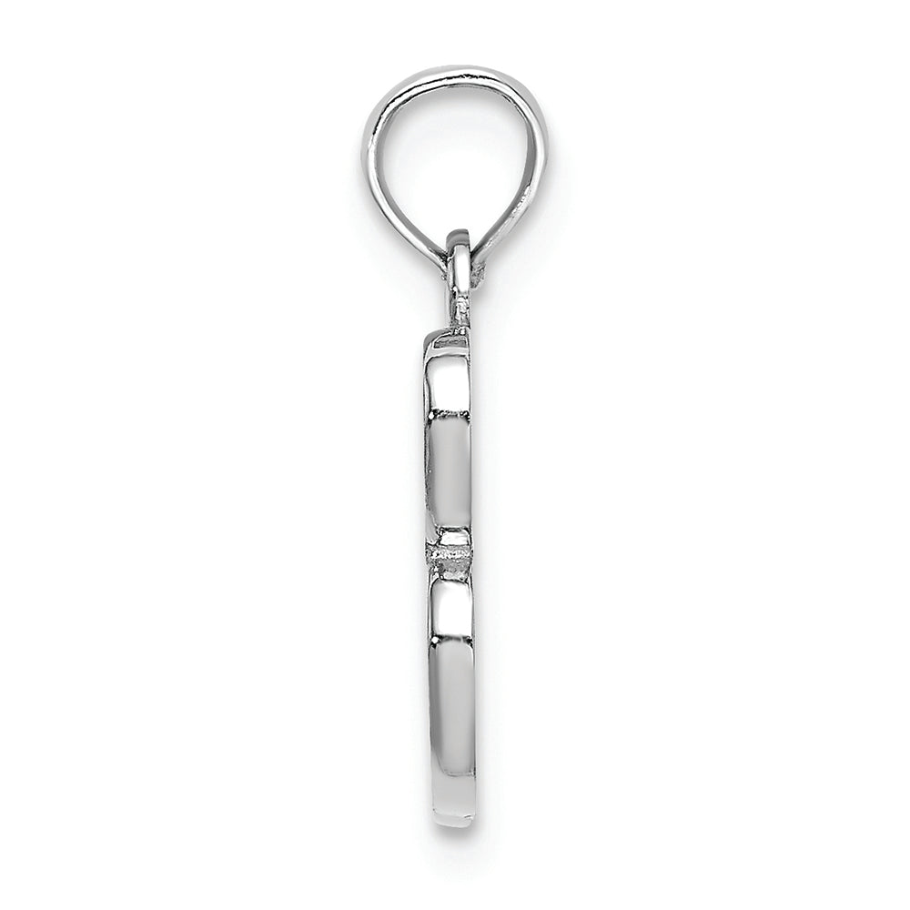 FJC Finejewelers 14k White Gold B Script Initial Charm