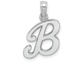 FJC Finejewelers 14k White Gold B Script Initial Charm