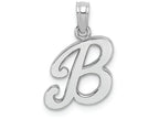 FJC Finejewelers 14k White Gold B Script Initial Charm