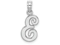 FJC Finejewelers 14k White Gold E Script Initial Charm