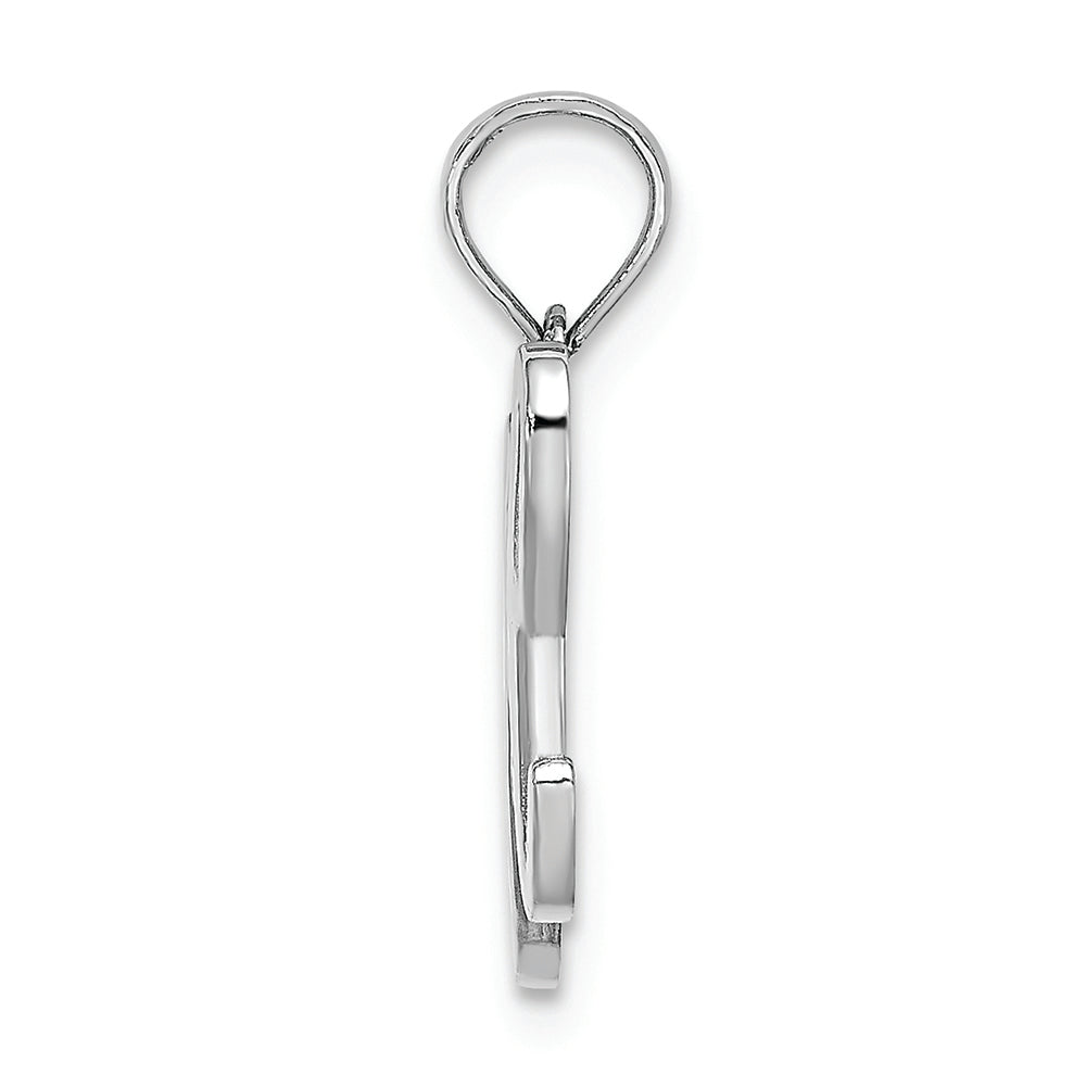 FJC Finejewelers 14k White Gold H Script Initial Charm