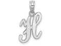 FJC Finejewelers 14k White Gold H Script Initial Charm