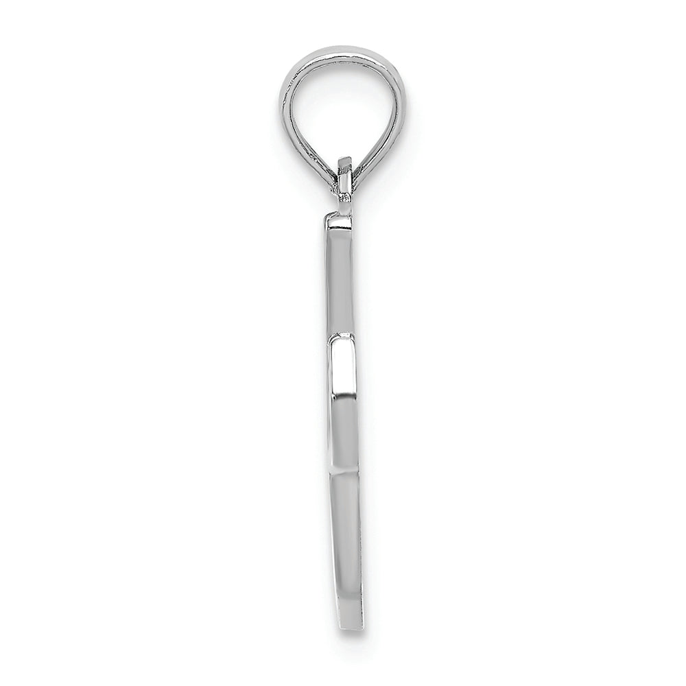 FJC Finejewelers 14k White Gold I Script Initial Charm