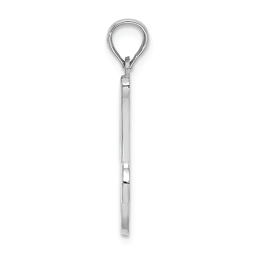 FJC Finejewelers 14k White Gold J Script Initial Charm