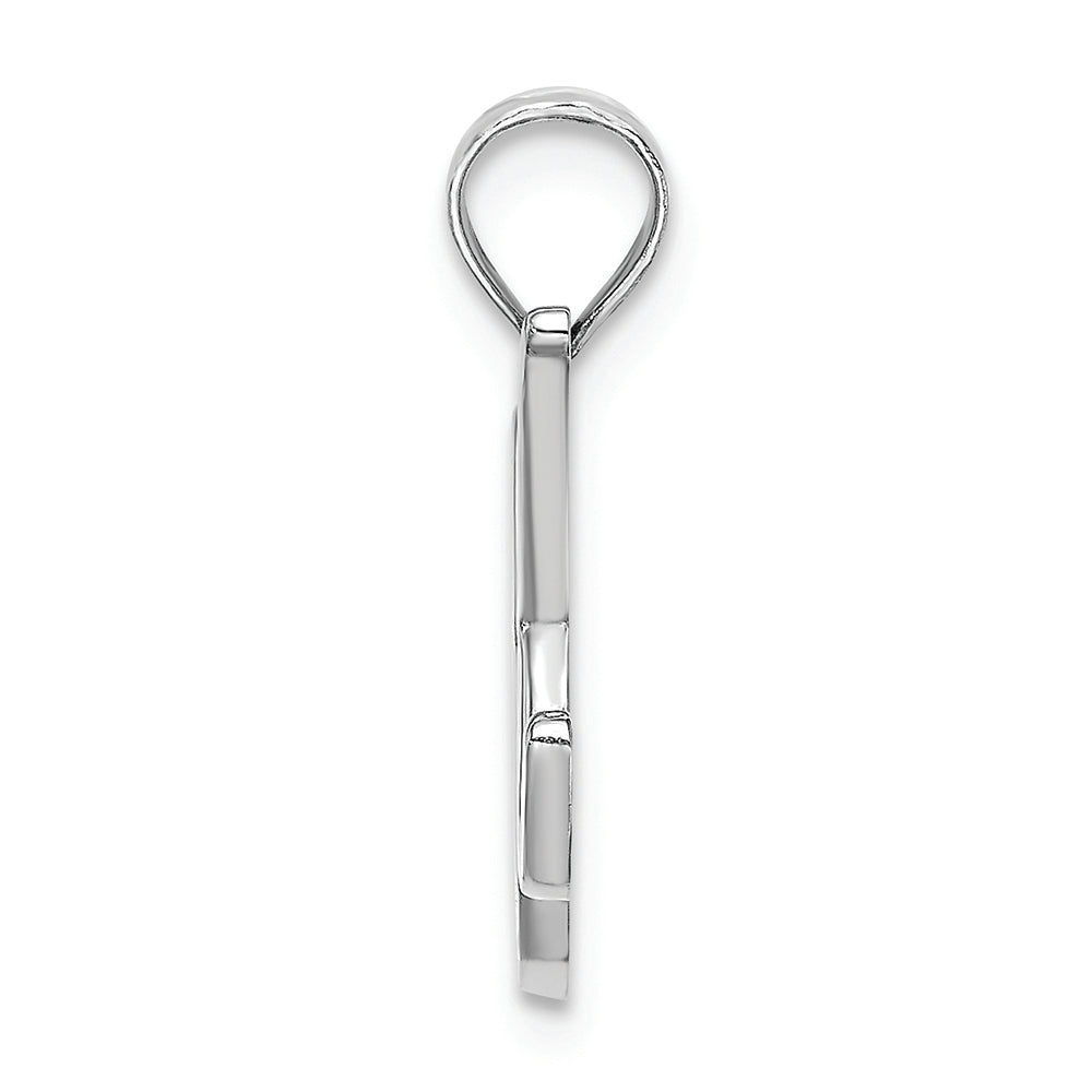 FJC Finejewelers 14k White Gold K Script Initial Charm
