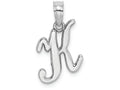 FJC Finejewelers 14k White Gold K Script Initial Charm