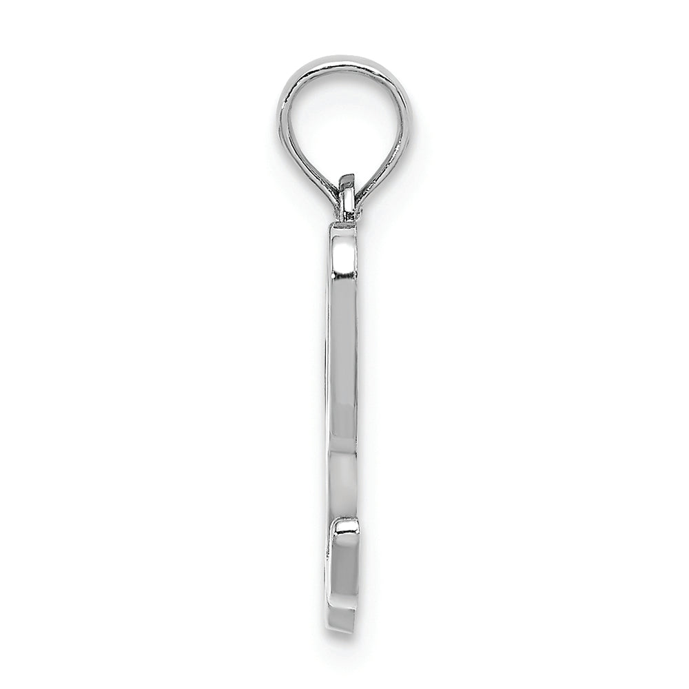 FJC Finejewelers 14k White Gold L Script Initial Charm