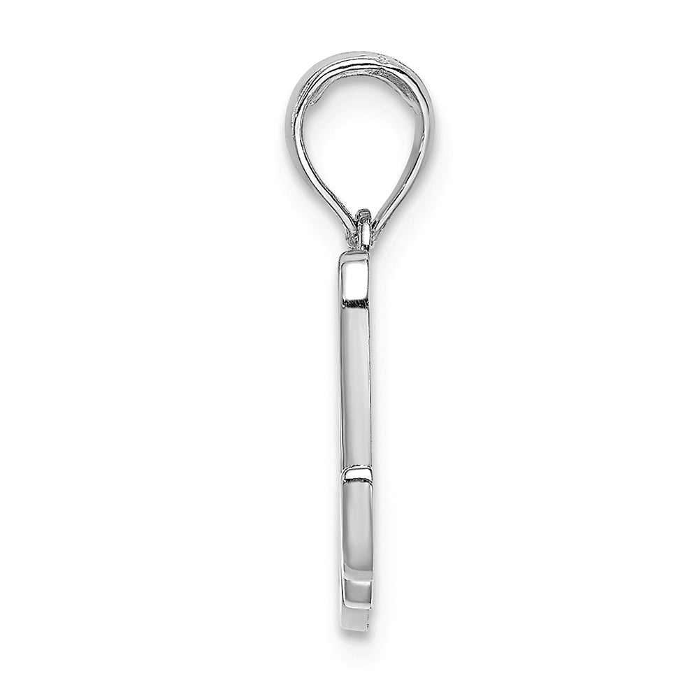 FJC Finejewelers 14k White Gold M Script Initial Charm