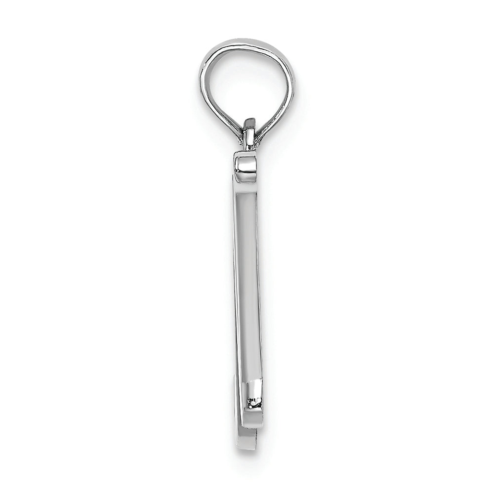 FJC Finejewelers 14k White Gold N Script Initial Charm