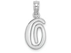 FJC Finejewelers 14k White Gold O Script Initial Charm