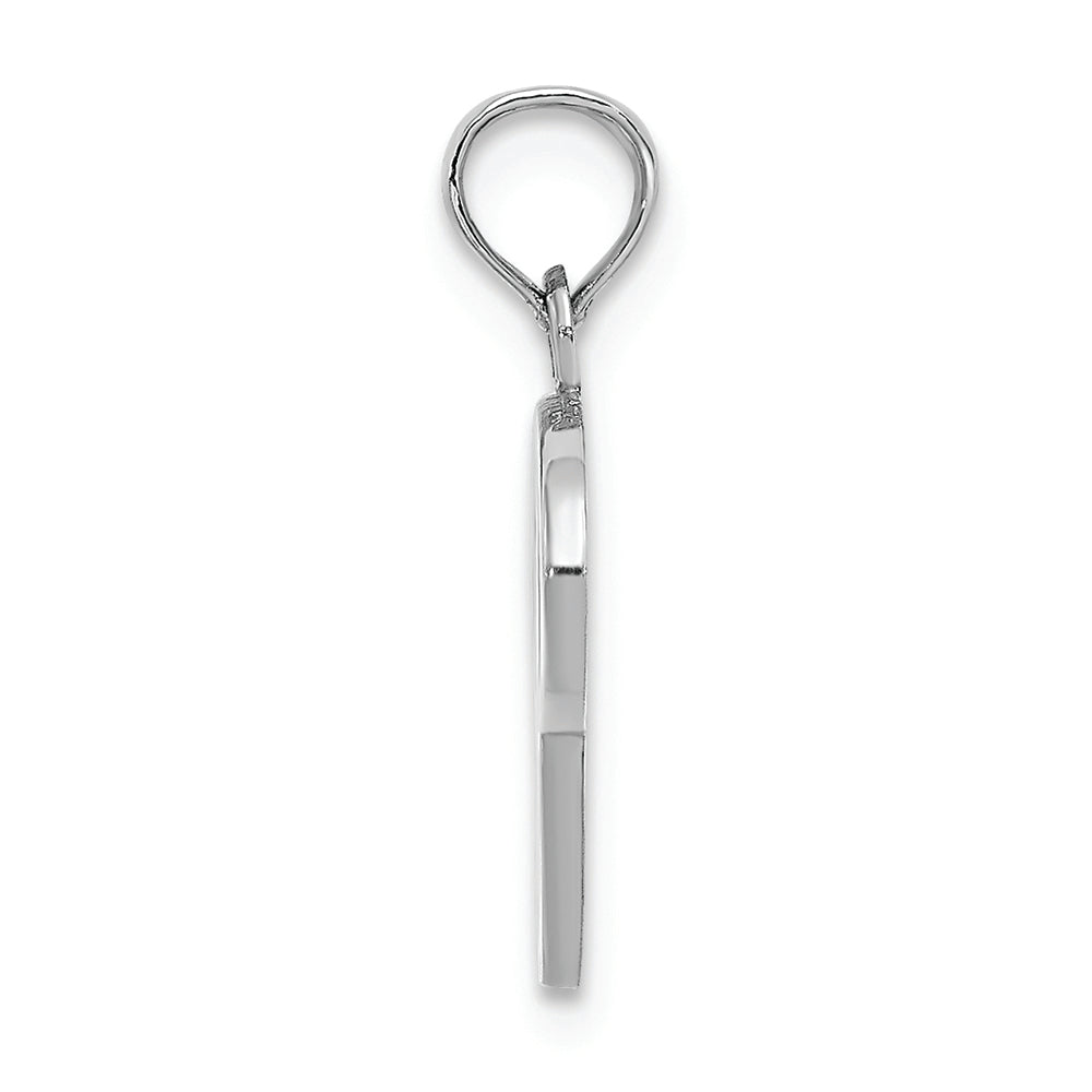 FJC Finejewelers 14k White Gold P Script Initial Charm