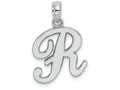 FJC Finejewelers 14k White Gold R Script Initial Charm