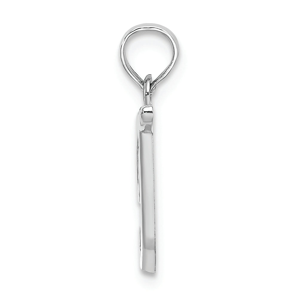 FJC Finejewelers 14k White Gold T Script Initial Charm