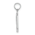 FJC Finejewelers 14k White Gold T Script Initial Charm