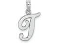 FJC Finejewelers 14k White Gold T Script Initial Charm