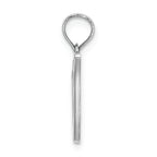 FJC Finejewelers 14k White Gold V Script Initial Charm