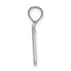FJC Finejewelers 14k White Gold W Script Initial Charm