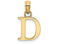 FJC Finejewelers 14k Yellow Gold D Block Initial Charm