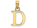FJC Finejewelers 14k Yellow Gold D Block Initial Charm