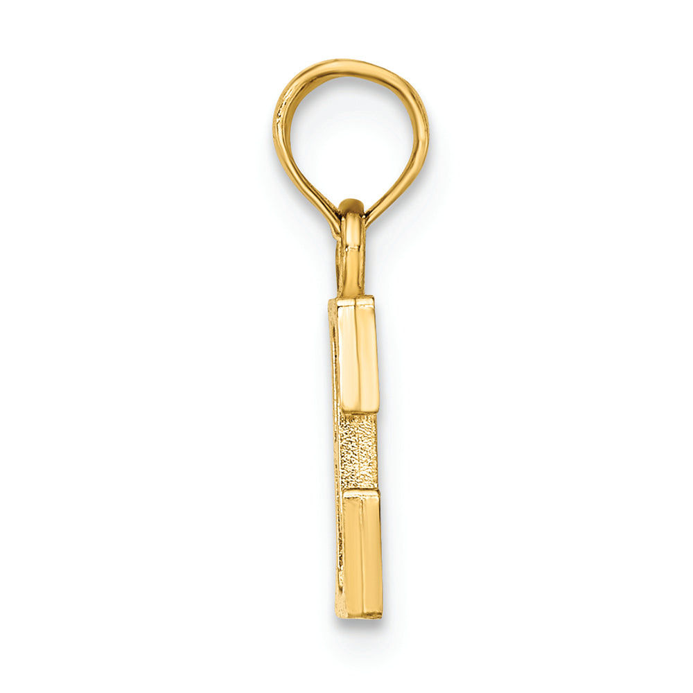 FJC Finejewelers 14k Yellow Gold E Block Initial Charm