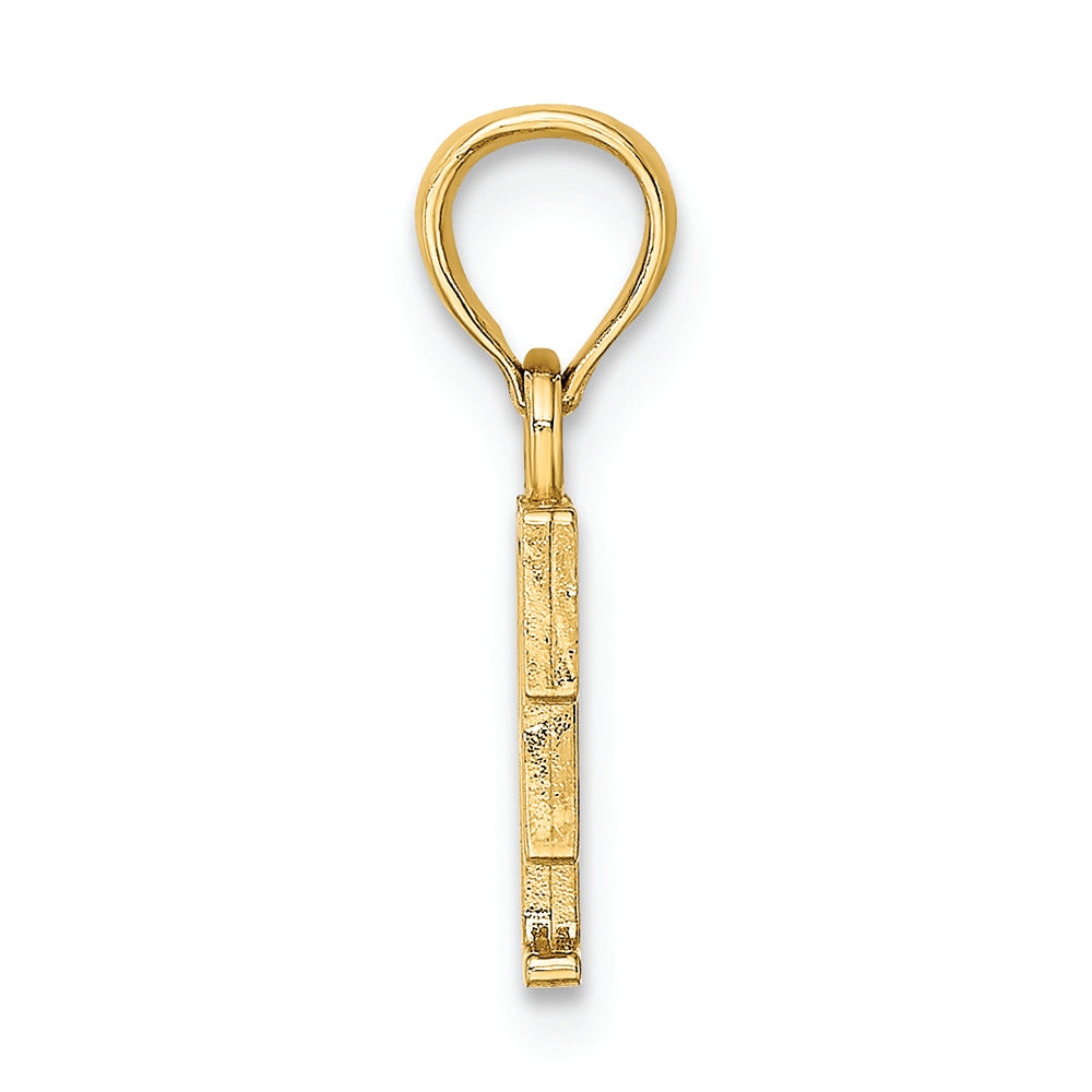 FJC Finejewelers 14k Yellow Gold F Block Initial Charm