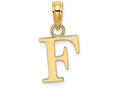 FJC Finejewelers 14k Yellow Gold F Block Initial Charm