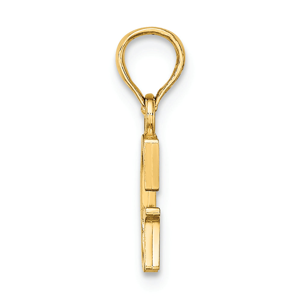 FJC Finejewelers 14k Yellow Gold G Block Initial Charm