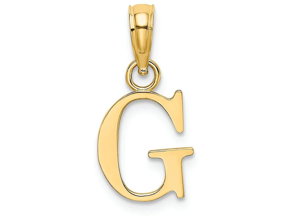 FJC Finejewelers 14k Yellow Gold G Block Initial Charm