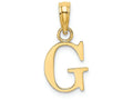 FJC Finejewelers 14k Yellow Gold G Block Initial Charm