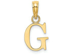 FJC Finejewelers 14k Yellow Gold G Block Initial Charm