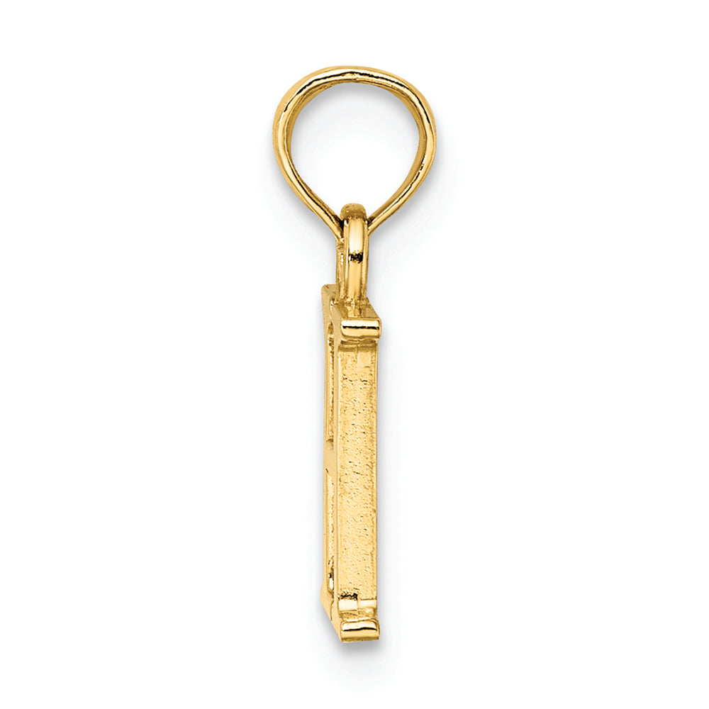 FJC Finejewelers 14k Yellow Gold H Block Initial Charm