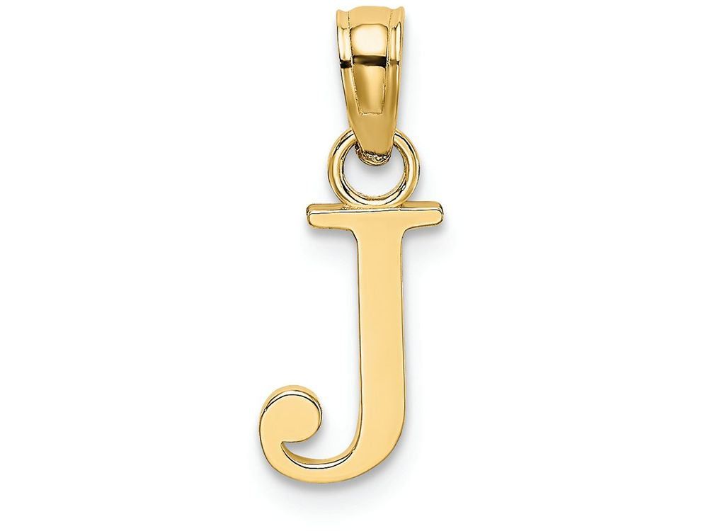 FJC Finejewelers 14k Yellow Gold J Block Initial Charm