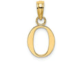 FJC Finejewelers 14k Yellow Gold O Block Initial Charm
