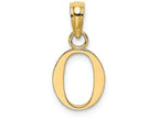 FJC Finejewelers 14k Yellow Gold O Block Initial Charm
