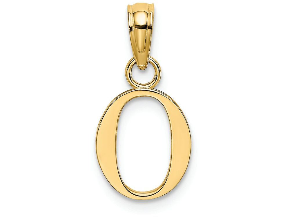 FJC Finejewelers 14k Yellow Gold O Block Initial Charm