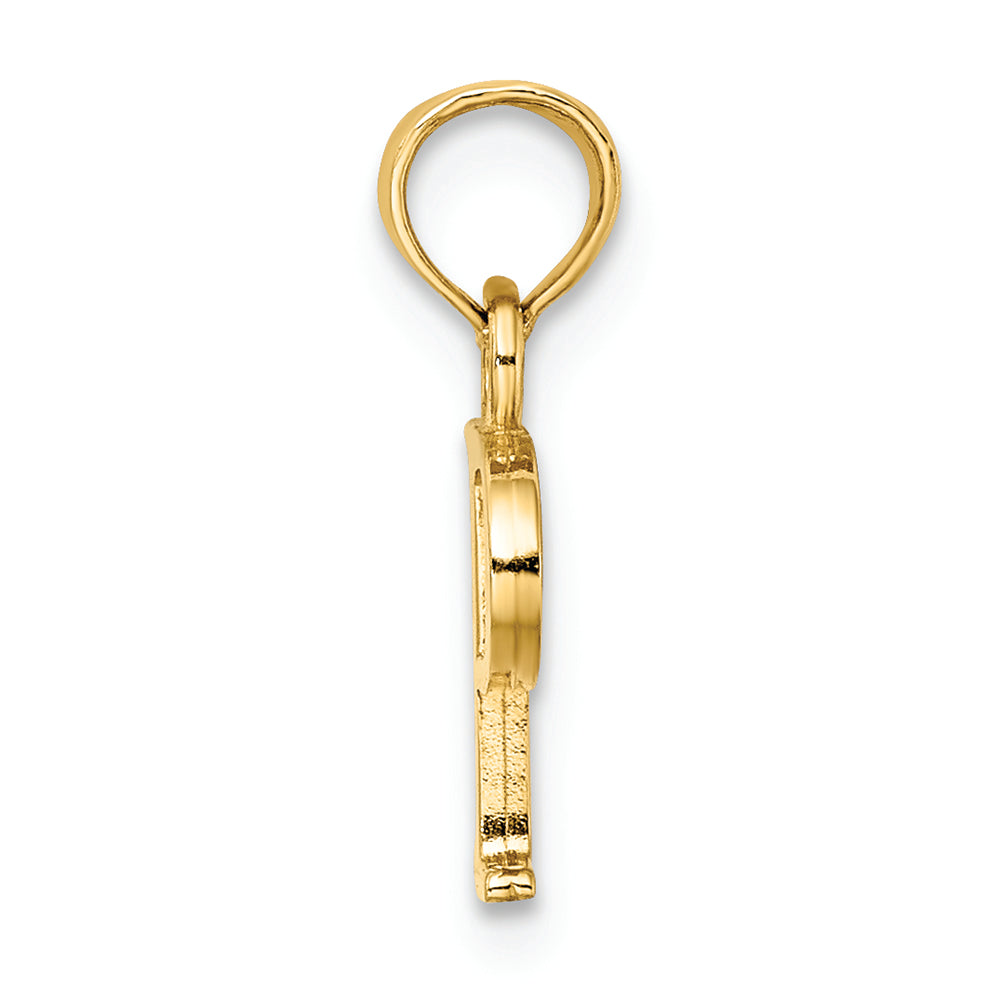 FJC Finejewelers 14k Yellow Gold P Block Initial Charm