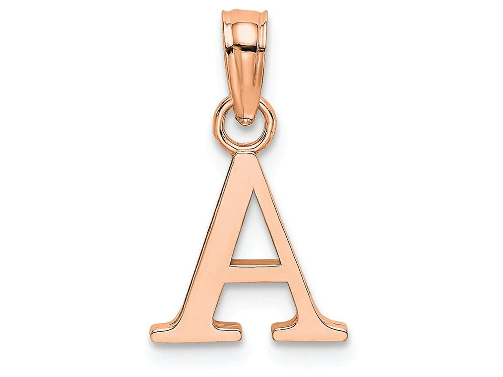 FJC Finejewelers 14k Rose Gold A Block Initial Charm