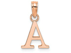 FJC Finejewelers 14k Rose Gold A Block Initial Charm