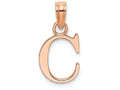FJC Finejewelers 14k Rose Gold C Block Initial Charm